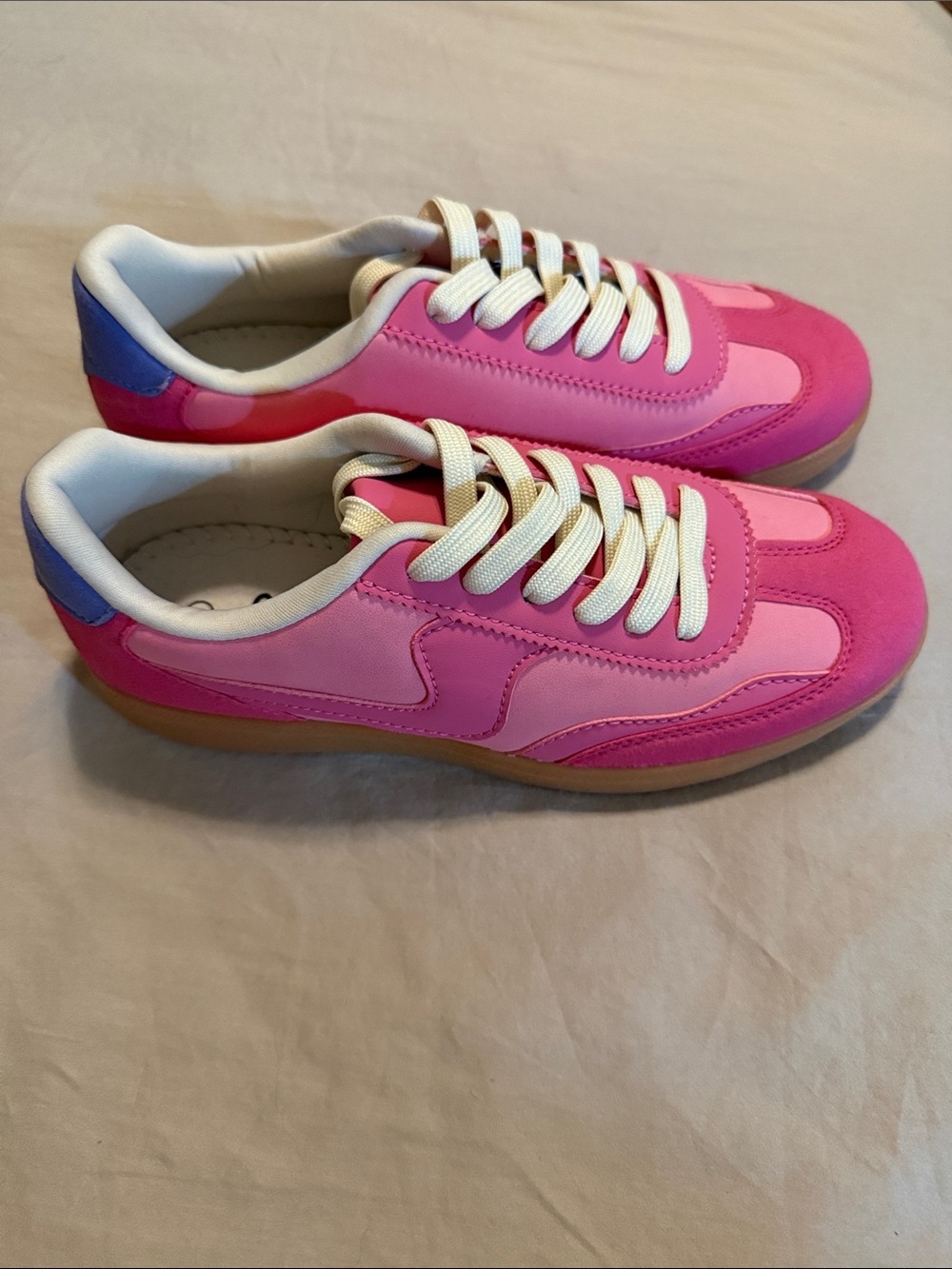 La Sheelah Women's Pink Retro Sneakers Size 8 - Picture 2 of 5